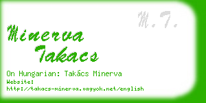 minerva takacs business card